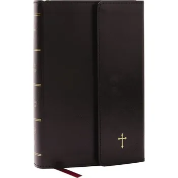 NKJV Compact Paragraph-Style Bible w/ 43,000 Cross References, Black Leatherflex w/ Magnetic Flap, Red Letter, Comfort P - Thomas Nelson