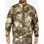 SOLOGNAC Lovecká fleecová bunda nešustivá hřejivá vodoodpudivá 500 Treemetic XL KAŠTANOVÁ|ZELENÁ