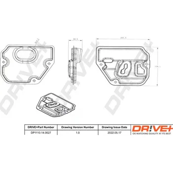 Hydraulický filtr Sada hydraulického filtru, automatická převodovka Dr!ve+ DP1110.14.0027