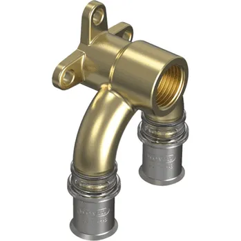 Vodovodní potrubí Koleno lisovací nástěnné Wavin M-press M5 mosaz d20 x 3/4˝ vnitřní průchozí