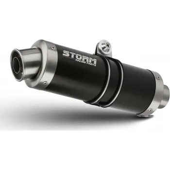 Auto-moto 2 koncovky výfuku STORM GP K.043.LXSB Černá ocel