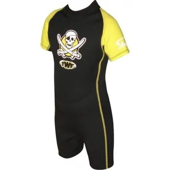 Neoprenový oblek TWF krátký dětský neopren Pirát žlutý, Velikosti K04