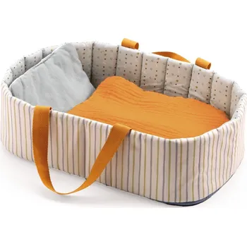 Doplněk pro panenku Pomea - textilní košík pro panenky na spaní - modrá