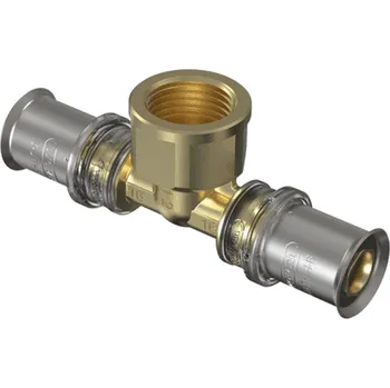 Fitinka T-kus lisovací Wavin M-press M5 mosaz d16 x 1/2˝ x 16 vnitřní