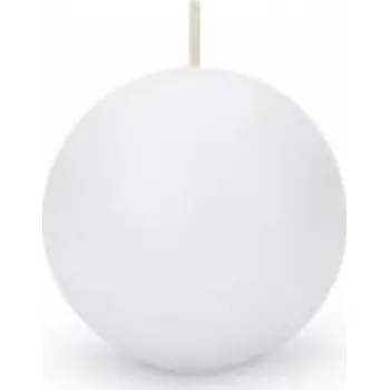Svíčka PartyDeco Svíčka koule bílá matná 6 cm 1 ks