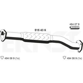 Výfuková trubka Výfuková trubka ERNST 515436