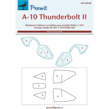 Plastikový model Peewit 1/144 Canopy mask A-10 Thunderbolt II (HELL)