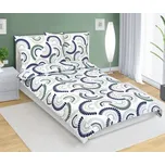 Povlečení krepové - Kapka modrá, zelená - 140x200, 70x90 cm