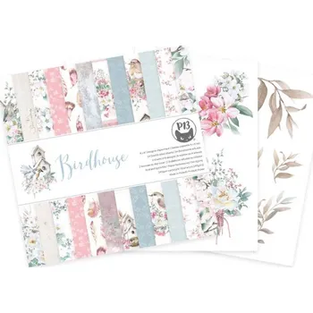 Umělecký papír P13 Blok scrapbookových papírů Birdhouse15x15cm
