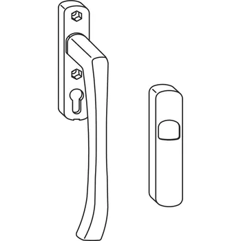 Okenní klika MACO HS klika s krytkou, čtyřhran 10 mm, titan (28043) | Železářství Posuvné kování HS portály