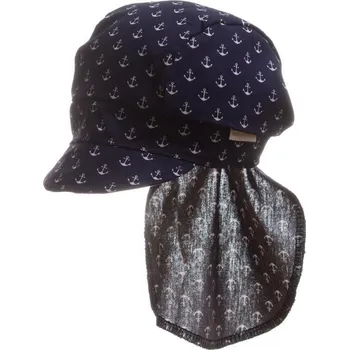 Kojenecká čepice Česká výroba Čepice Pirát kšilt MKCool kotvičky bílé Vel. 0