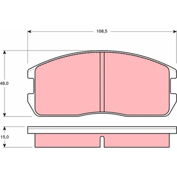 Brzdová destička Sada brzdových destiček, kotoučová brzda TRW GDB365