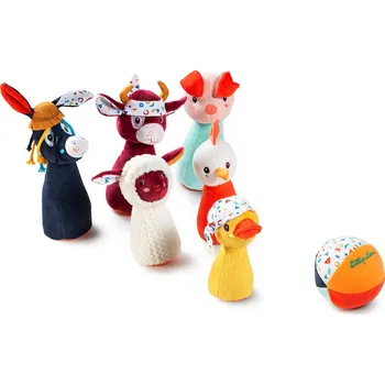 Hračka pro nejmenší Lilliputiens - kuželky z farmy