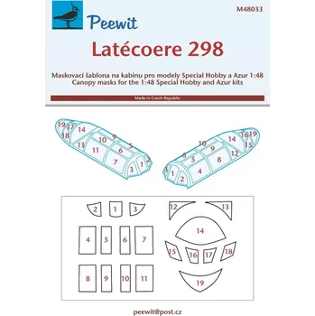 Plastikový model Peewit 1/48 Canopy mask Latécoere 298 (SP.HOB./AZUR)