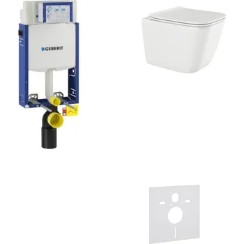 WC sada AKČNÍ SET 4v1 Geberit Kombifix ECO 110.302.00.5 + WC mísa INVENA PAROS