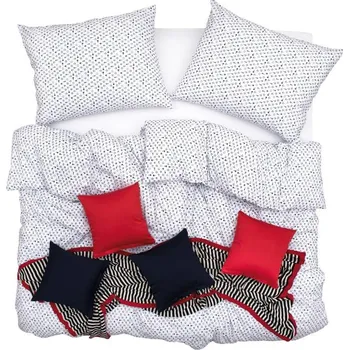 Povlečení SCANquilt povlečení KLASIK navy bílomodrá 140 x 220/70 x 90 cm