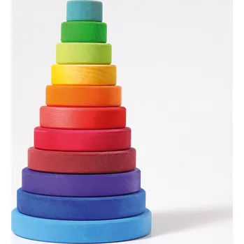 Dřevěná hračka Grimm's - Kónická stohovací věž