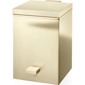 Odpadkový koš Decor Walther, Koš na odpadky do koupelny Corner Soft Close čtvercový 26,5 cm zlatý mat - Formadore