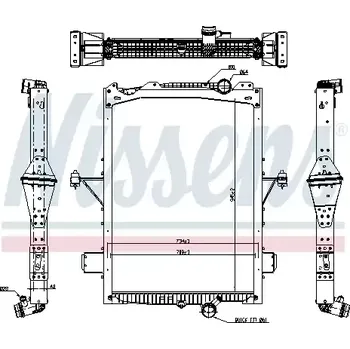 Motor automobilu NISSENS Chladič vody NIS 65624 + DOPRAVA ZDARMA!