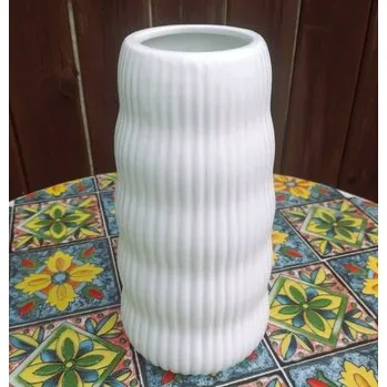 Váza Váza bílá s proužky větší