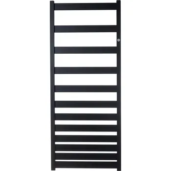 Radiátor Koupelnový radiátor BELTI černá barva, Černá , 50, 120, Středové 50 mm
