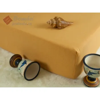 Prostěradlo DADKA Vracov | Jerseyové prostěradlo s vysokou gramáží 185 g/m2, 220x200 karamelové