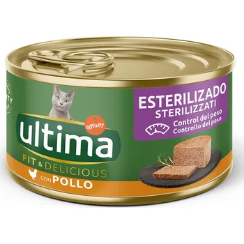 Krmivo pro kočku 24x85g Ultima Fit & Delicious Sterilized - kuřecí