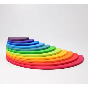 Dřevěná hračka Grimm's - Barevné duhové půlkruhy