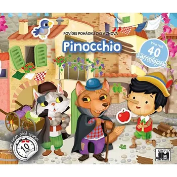 omalovánky Pinocchio - povídej pohádku zas a znova - samolepková knížka
