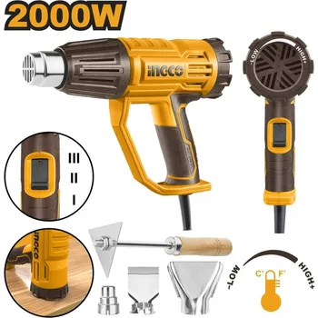 Horkovzdušná pistole Pistole horkovzdušná HG200047 INGCO, 2000W, 550°C max INDUSTRIAL