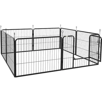 ohrádka pro psa PawHut D06-107V02BK černá 8 panelů 60 x 80 cm