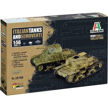 Plastikový model Italeri Model Kit tank 25768 - Italian tanks and semoventi (1:56)