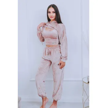 Tepláková souprava VSB22 VELUR dusty pink, VELIKOST L/XL