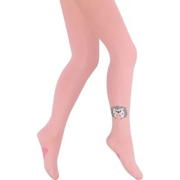 Dívčí oblečení Dívčí vzorované punčocháče WOLA JEŽEK růžové Velikost: 104-110