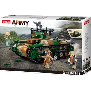 Stavebnice Sluban Sluban WWII M38-B1107typ 97 japonský střední tank 2v1