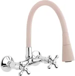 Invena Roma kuchyňská baterie na stěnu chrom-béžová BC-24-E3S