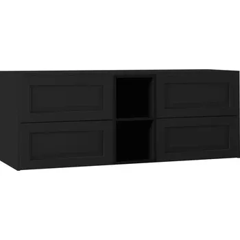 Koupelnový nábytek EBS Lasy Skříňka umyvadlová s deskou 153,2 cm, černá matná, LASYRU150C