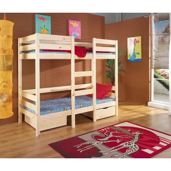 Dětská postel Dřevená patrová postel BART s úložným prostorem