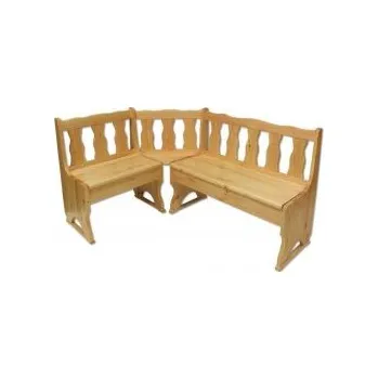 Dřevěná jídelní rohová lavice BM101 borovice masiv