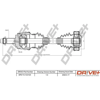 Poloosa kola Hnací hřídel Dr!ve+ DP2110.10.0123