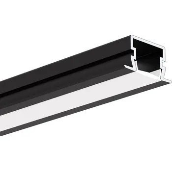 LED osvětlení Ledshopik LED profil vestavný KLUS PDS-NK černý - LED profil PDS-NK černý - 1m