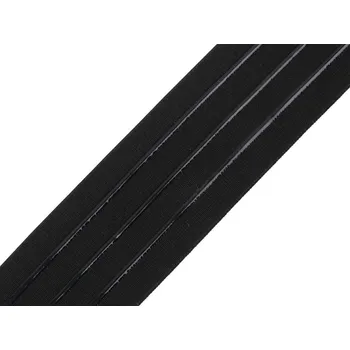 Pruženka METRÁŽ šíře 50 mm se silikonem - černá