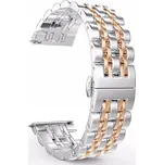 Kovový řemínek PERFECTION stříbrno-růžový 20 mm