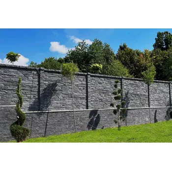 Plot Obklady Magicrete Betonový plot Magicrete TVD břidlice - kryt sloupu Dekor: SHALE BÍLÝ