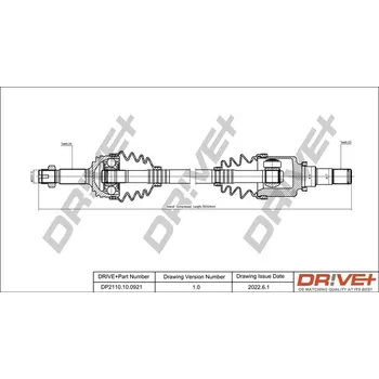 Poloosa kola Hnací hřídel Dr!ve+ DP2110.10.0921