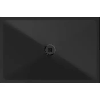Sprchová vanička Keramická sprchová vanička, obdélník 120x80x2cm, černá mat