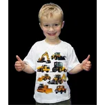 tričko, dětské, pánské, potisk, bagr, buldozer velikost: 140