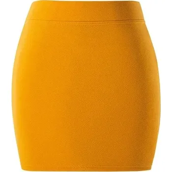 Dámská sukně Jednoduchá elastická minisukně - žlutá,XL