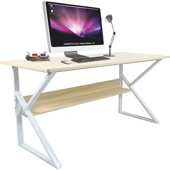 Psací stůl, s policí, dub přírodní / bílá, TARCAL 140 DOPRODEJ*