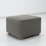 decoDoma napínací potah strečový HARMONIA šedá taburet (40 - 60 cm)
